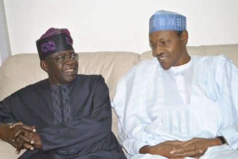 APC presidential candidate, Muhammadu Buhari and party leader, Bola Tinubu
