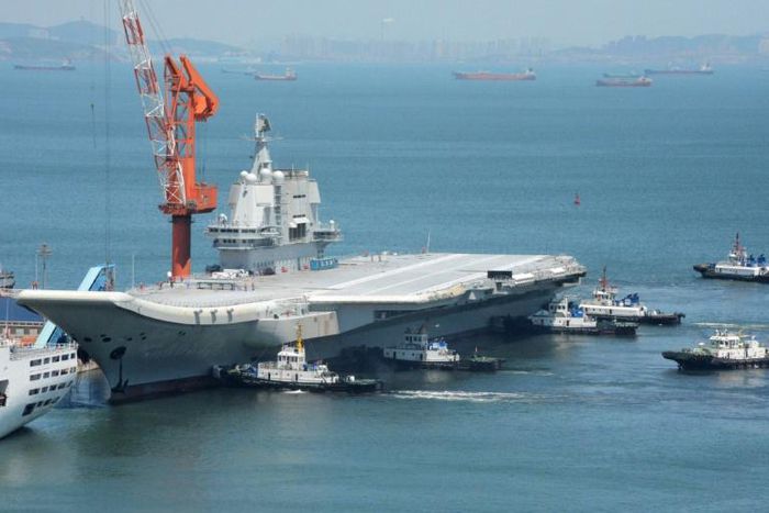 China's first domestically manufactured aircraft carrier, known as 'Type 001A', has been undergoing sea trials