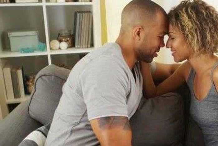 couple heads intimate