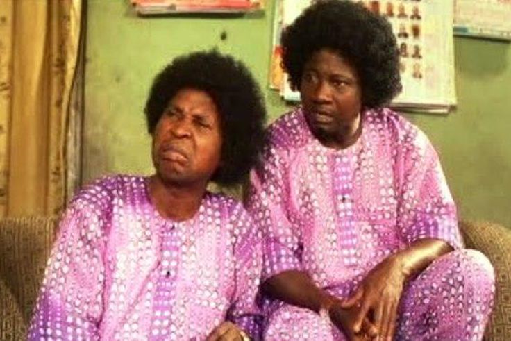 Okunnu and Sanyeri in a scene from a movie