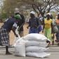 Zimbabweans collect food aid from a distribution point in Mutawatawa, about 220km northeast of the capital Harare, in a file photo. REUTERS/Philimon Bulawayo