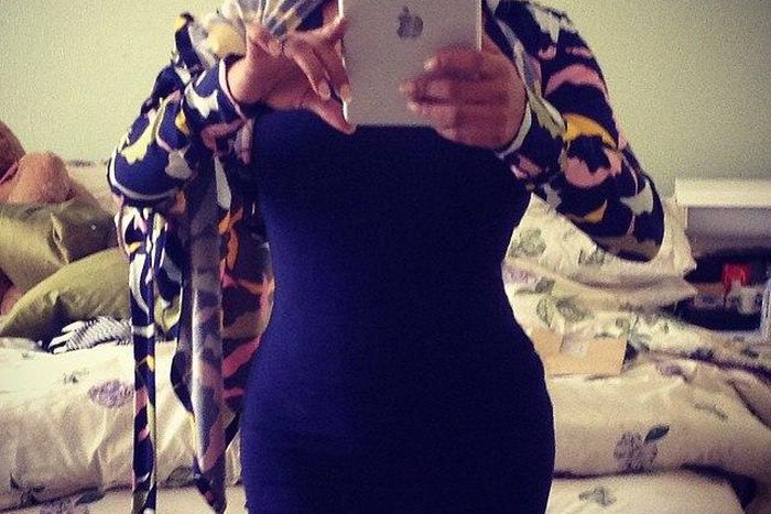 Venita showing off her after birth bod