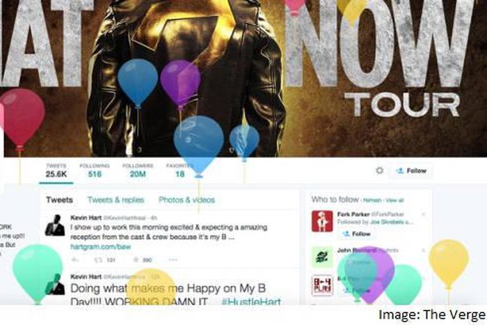 Twitter first debuted the birthday celebration feature on comedian Kevin Hart's page