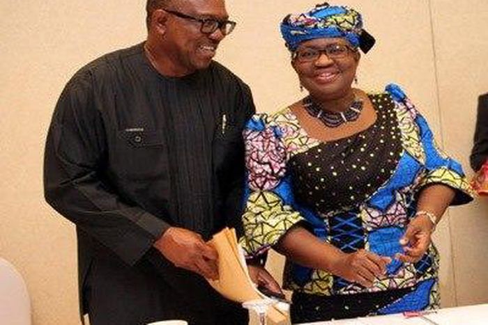 Former Anambra State Governor, Peter Obi and ex-Finance Minister, Ngozi Okonjo-Iweala