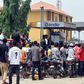 Endless queue at one of Nigeria's filling stations in May 2015.