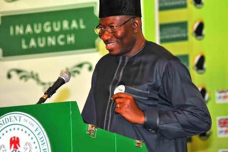 President Goodluck Jonathan speaks during the launch of an organization for women and girls in Abuja.