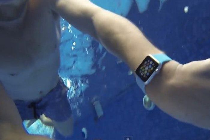 The Apple Watch under water.