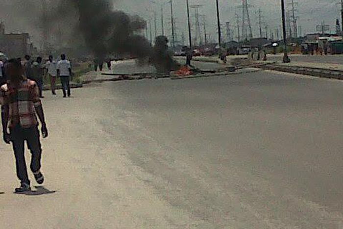 Riot in Ajah, Lagos on July 6, 2015
