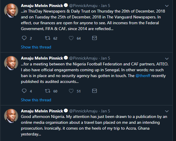 Amaju Pinnick's tweets