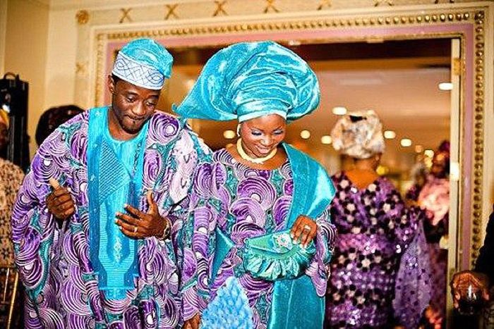 typical Aso-oke for traditional weddings