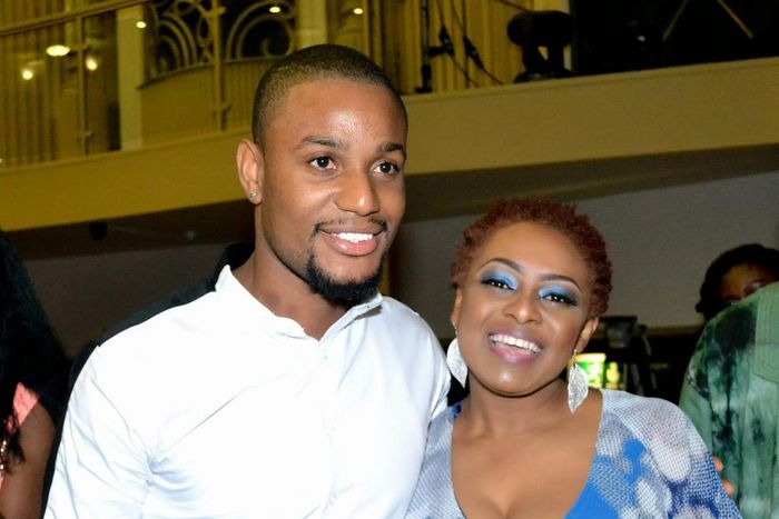 Alex Ekubo and Victoria Inyama at the London premiere of 'Champagne'