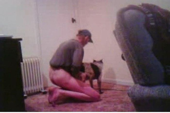 Man raping a dog