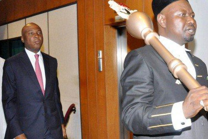 Senate President, Bukola Saraki presides over first plenary session