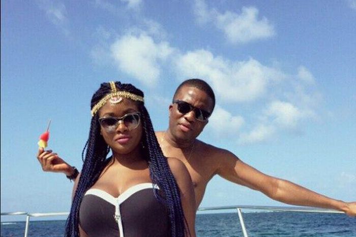 Toolz and her fiance, Tunde