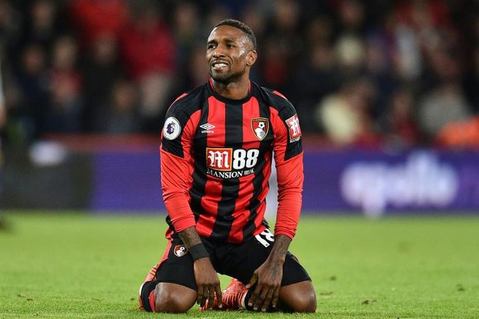 Bournemouth's English striker Jermain Defoe, pictured October 2017, has joined Rangers in an 18-month deal
