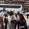 Former Rivers State Governor, Rotimi Amaechi drums at the Eagle Square in Abuja