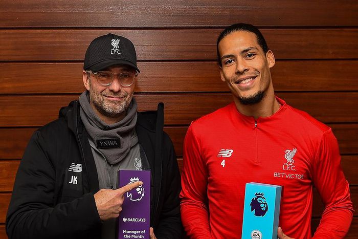 Jurgen Klopp and Virgil Van Dijk are the monthly winners for December [Premier League]
