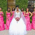 Bride and her bridesmaids