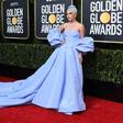 "A Star is Born" best actress nominee Lady Gaga makes a grand entrance on the Golden Globes red carpet in Valentino