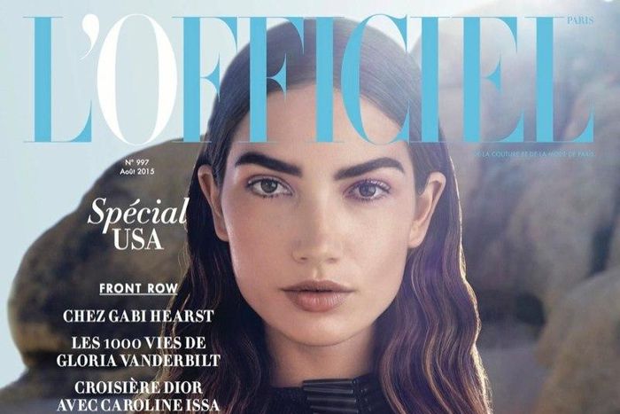 Lily Aldridge covers L'Officiel Paris August 2015 issue