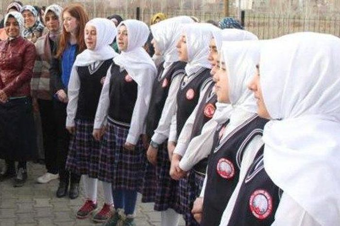 Young Muslim Girls In School