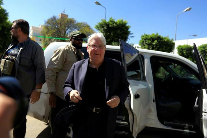 UN envoy Martin Griffiths in the Yemeni capital Sanaa during a previous visit on November 24, 2018