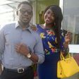 Daniel K Daniel and Esther Audu on the set