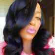 Rukky Sanda debuts black/midnight blue hair