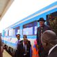 President Jonathan inspects the Abuja rail project on Thursday, May 7.