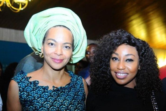 Rita Dominic and Ifeoma Fafunwa at the 'Hear Word' show