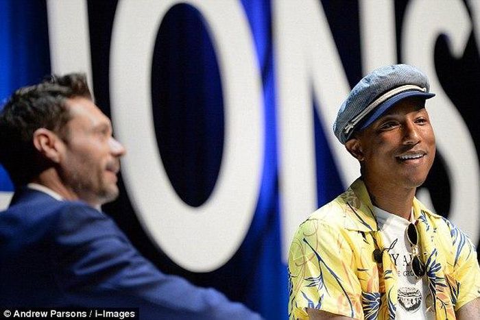 Pharrell Williams speaking at Cannes Lion Festival