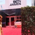 Yvonne Nelson posing at the BET Awards red carpet