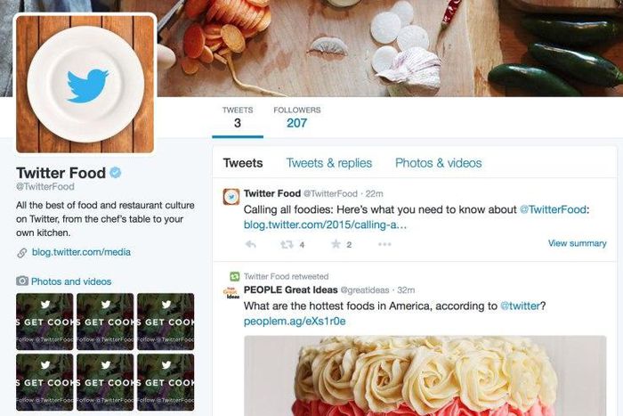 The Twitter Food account.