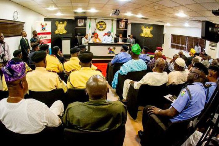 Lagos State Governor, Akinwunmi Ambode meets with tanker drivers