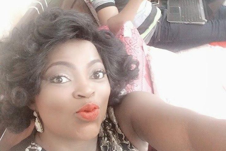 Funke Akindele and Yul Edochie on set of an upcoming movie
