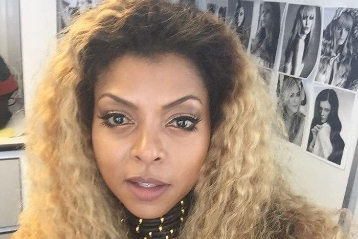 Taraji P. Henson showed off her new curly blonde locks on Instagram