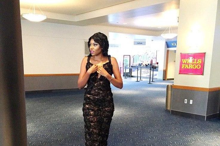 Yvonne Nelson in a 'not so little black dress' for 2015 BET Awards in Los Angeles