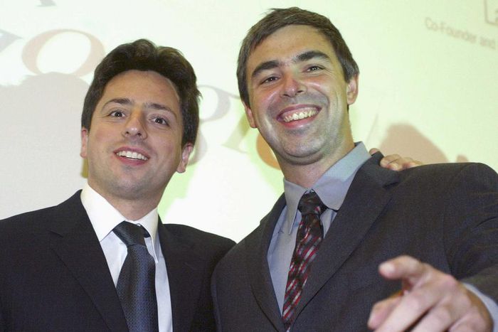 Google co-founders Sergei Brin and Larry Page