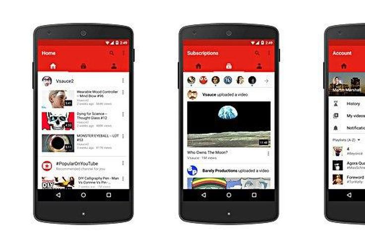 What the new YouTube update looks like.