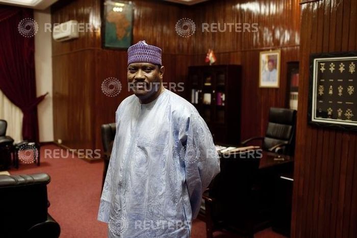 Former president of the National Assembly and former prime minister Hama Amadou poses for a picture at his office in the National Assembly in Niamey, in a file photo. REUTERS/Joe Penney