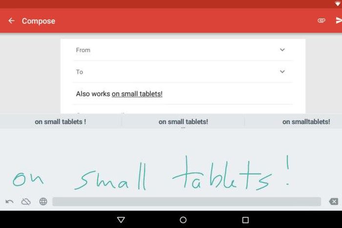 Screenshot of Google's latest input tool at work.