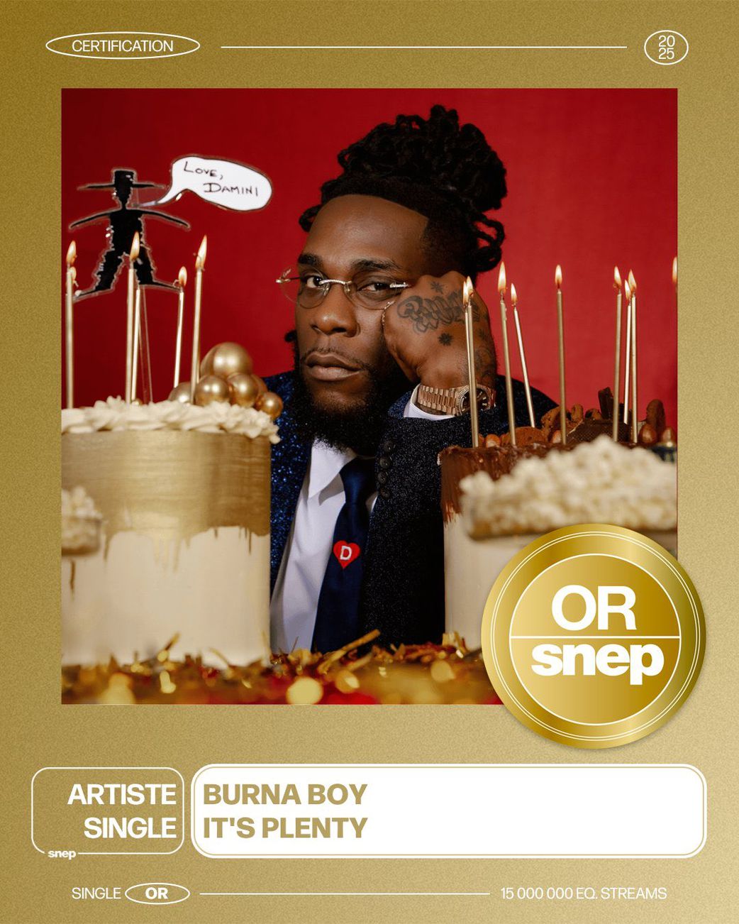 Burna Boy extends record as the most certified Nigerian artist in France