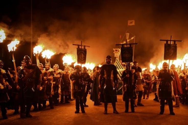 The 'Up Helly Aa' festival takes place on the last Tuesday in January