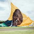 On the up: The ANC hoisted a giant New Year's banner bearing the face of Cyril Ramaphosa, credited with reviving party fortunes after the scandal-hit era of Jacob Zuma