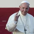 Pope Francis waves good-bye as he prepares to board the plane for the Vatican at Tocumen Airport after participating in World Youth Day, in Panama City, on January 27, 2019