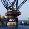 A crane vessel puts in place the platform jacket for the Leviathan natural gas field in the Mediterranean Sea, some 125 kilometres off the coast of Israel