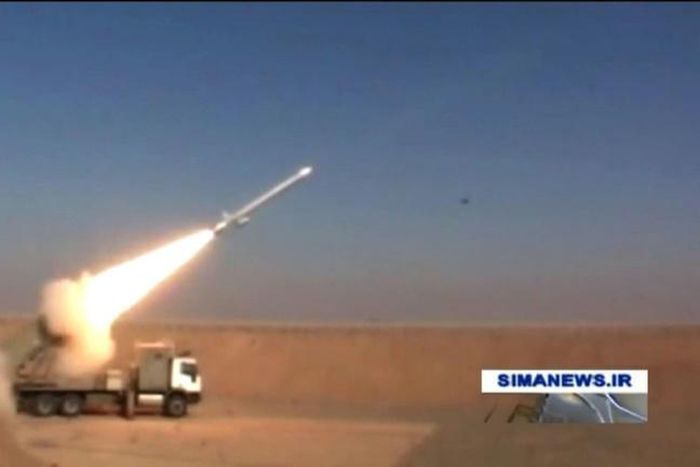 Images release by Iranian state television reportedly show the testing of a new cruise missile with a range of more than 1,350 kilometres (840 miles)