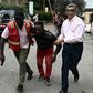 A survivors eascorted to safety during the Dusit D2 Al Shabaab attack (Twitter)