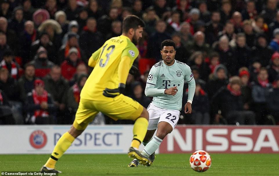 Serge Gnabry AND Alisson Becker (CameraSport via Getty Images)