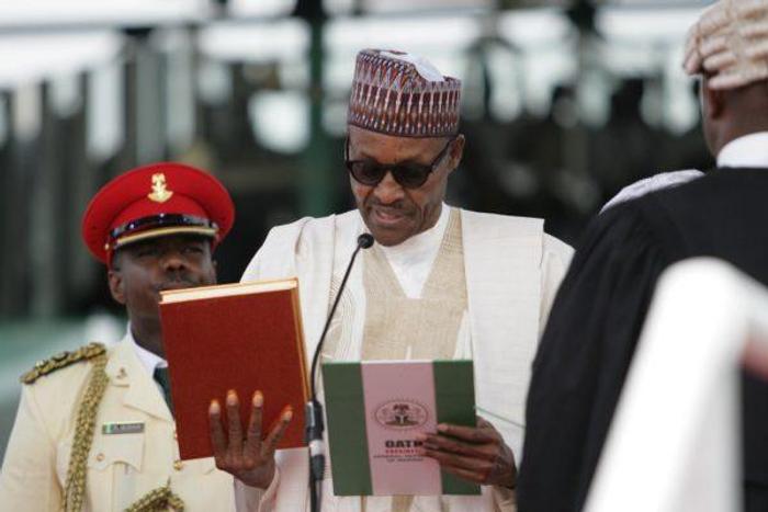 President Buhari taking his oath of office in 2015 (Guardian/Ladidi Lucy Elukpo)